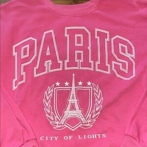 No Boundaries Pink Paris Sweatshirt large